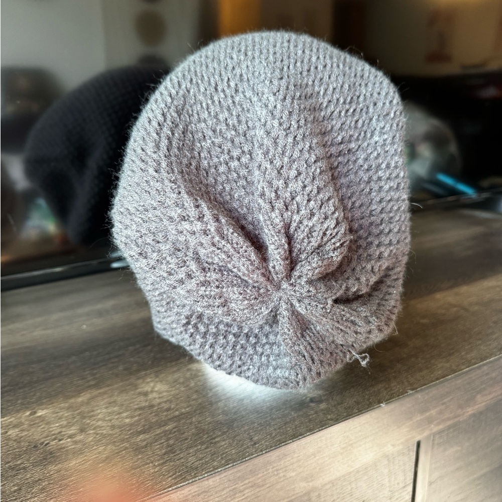 Three Bird Nest Gray & Black Knit Hats - Picture 4 of 9